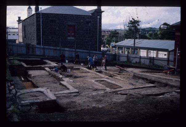Image shows an excavation at Camp Street Precinct, 2001