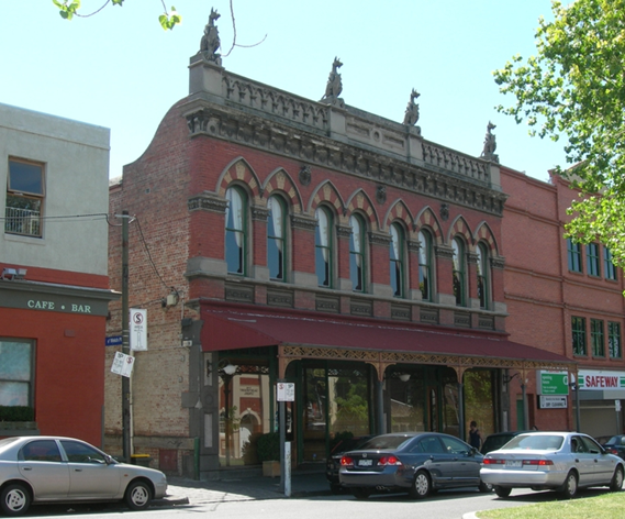 Image shows the exterior of Shops and Residences